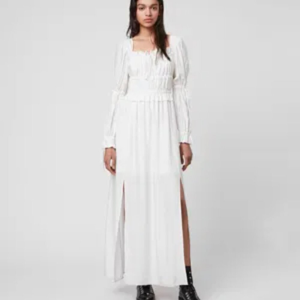 ALLSAINTS Kimi Silk Blend Dress NWT - Picture 4 of 5